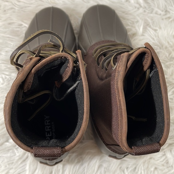 Sperry Men’s Saltwater Top Sider Duck Rain Boots Brown Size 13 NEW main image 8